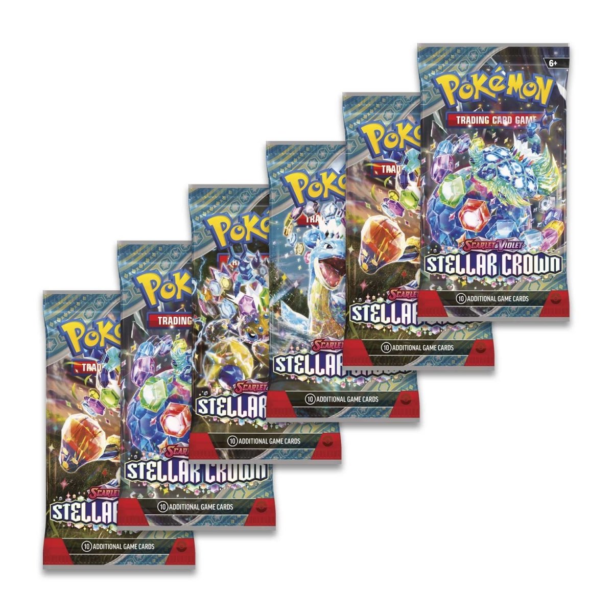 Foto 3 pulgar | Pokemon Tcg Stellar Crown Booster Bundle (6 Packs) Ingles