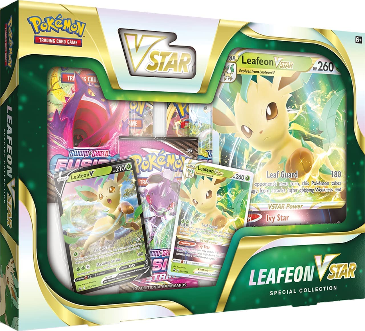 Foto 4 pulgar | Juego De Cartas Coleccionables Pokémon Vstar Leafeon + Glaceon Bundle - Venta Internacional.