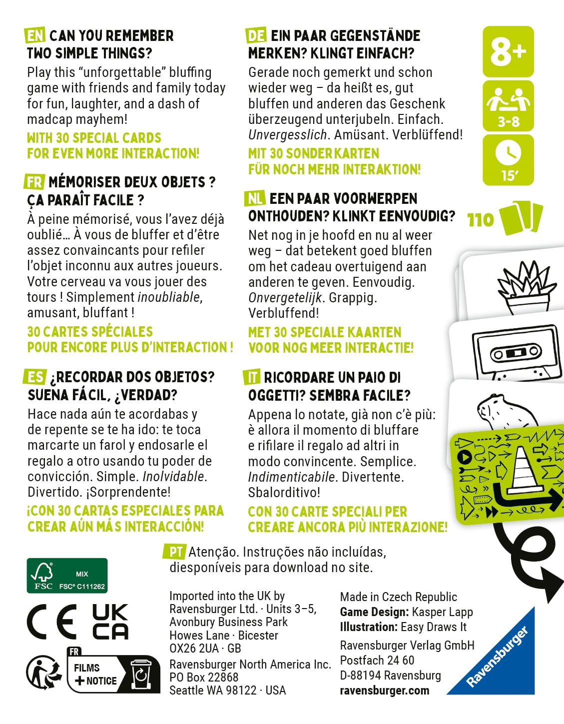 Foto 6 pulgar | Juego De Cartas Ravensburger That's Not A Hat Pop Culture 3-8 Jugadores - Venta Internacional.