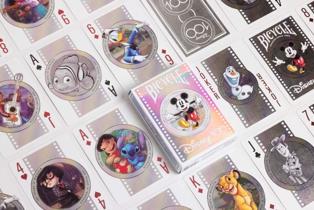 Foto 3 pulgar | Juego De Cartas Para Bicicleta, 100 Aniversario De Disney, Paquete De 6 - Venta Internacional.