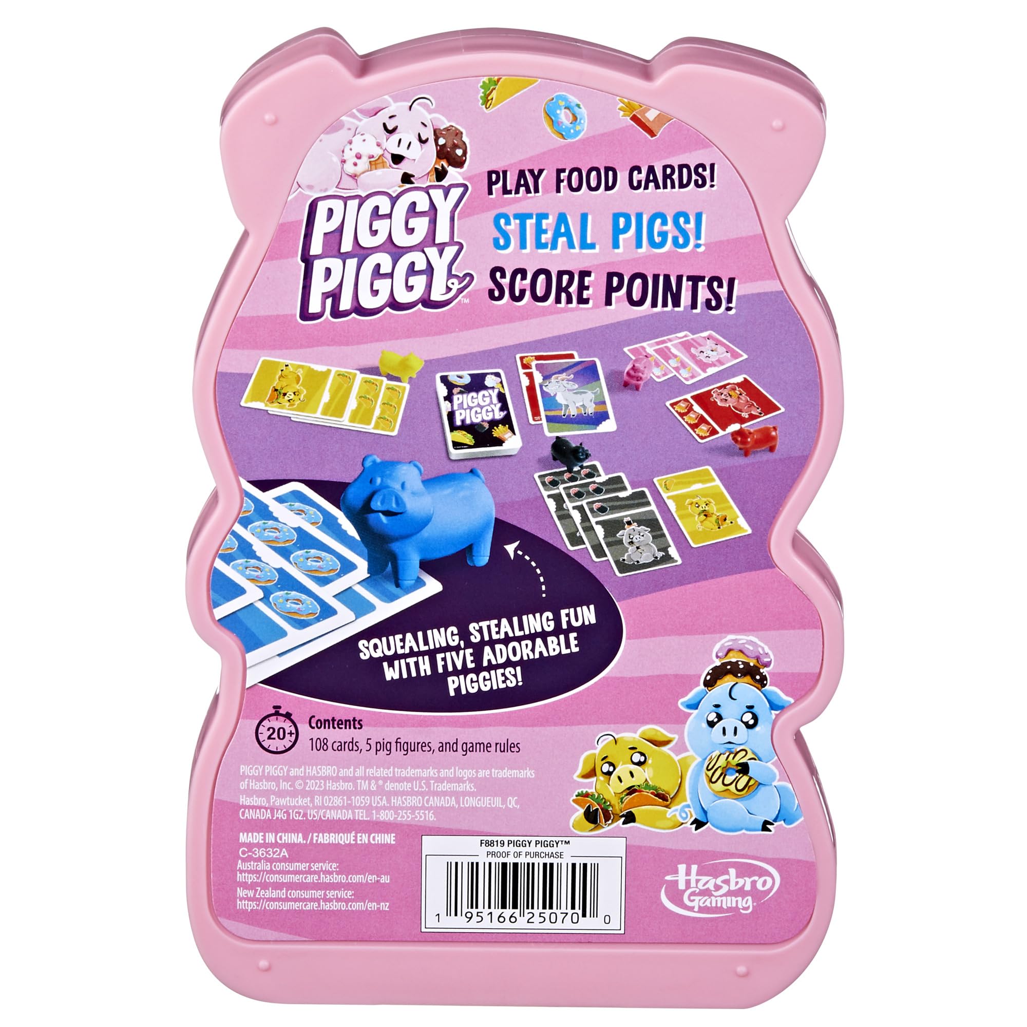Foto 3 pulgar | Juego De Cartas Hasbro Gaming Piggy Piggy Fun Family A Partir De 7 Años - Venta Internacional.