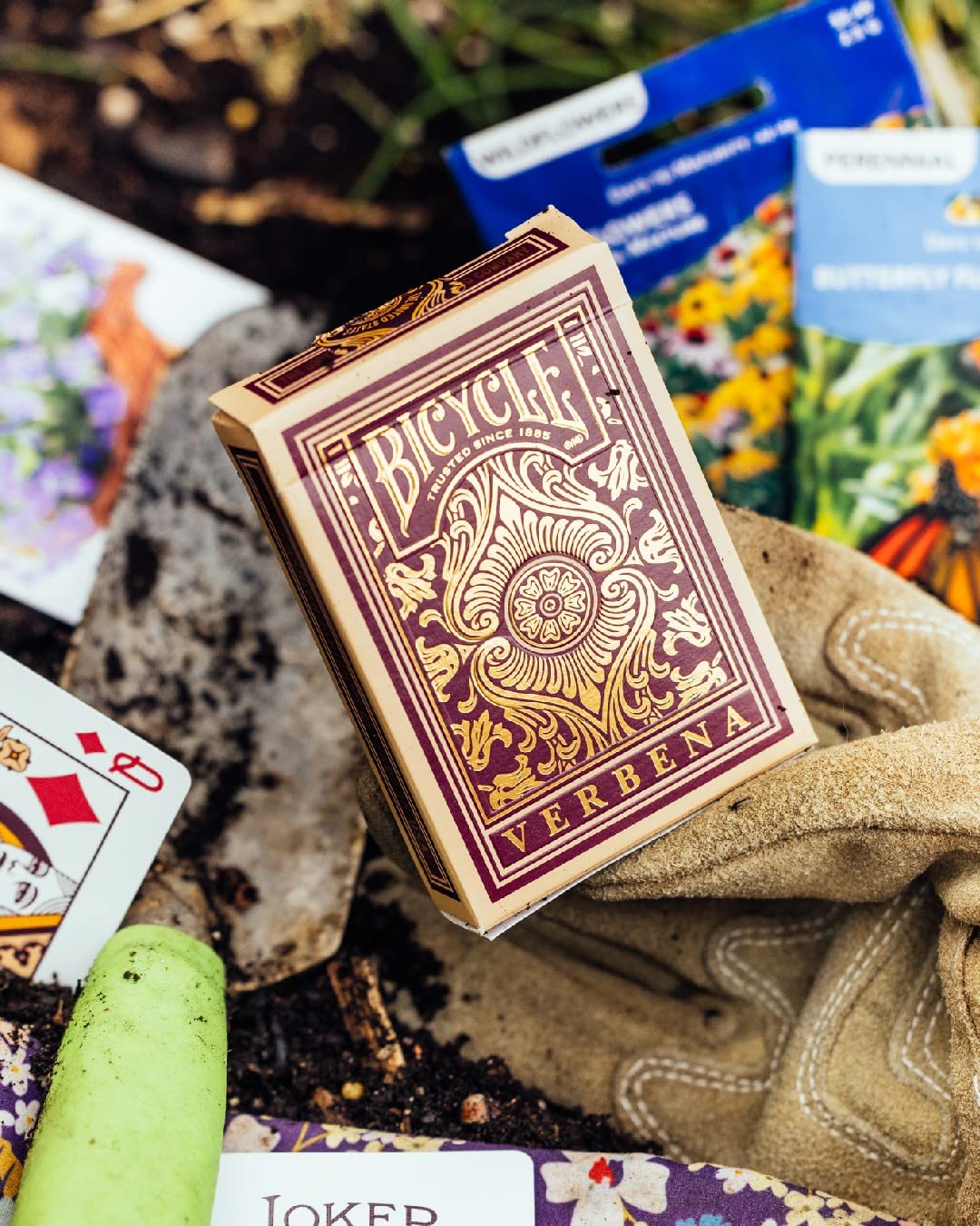 Foto 8 pulgar | Juego De Cartas Para Bicicleta, Verbena Floral, Lámina Dorada De Primera Calidad - Venta Internacional.