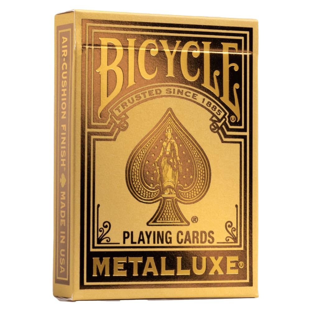 Foto 1 | Lámina Metálica Para Bicicleta Metalluxe, Tamaño Póker Dorado - Venta Internacional.