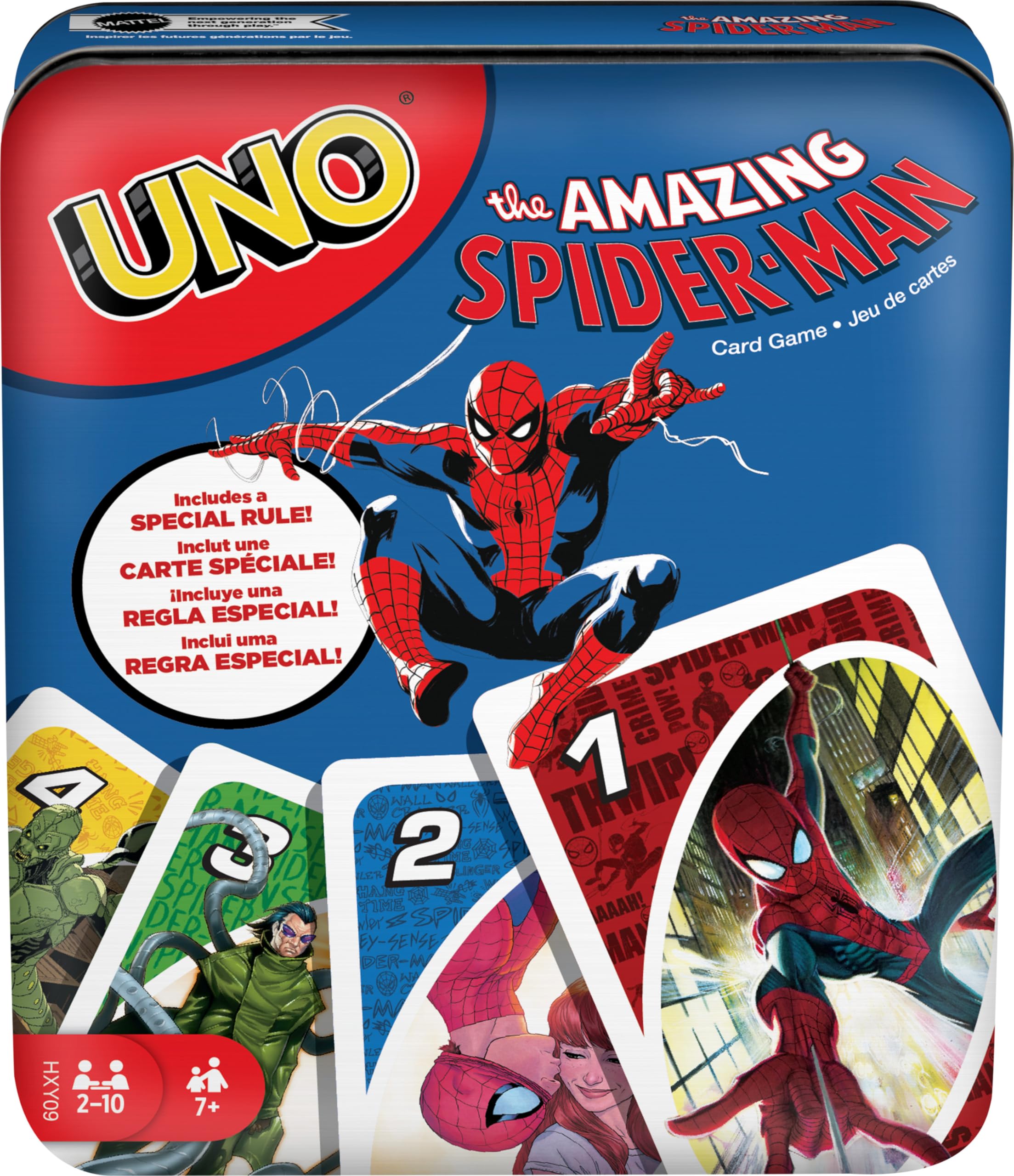 Foto 2 pulgar | Juego De Cartas Mattel Games Uno The Amazing Spider-man Kids 7+ - Venta Internacional.