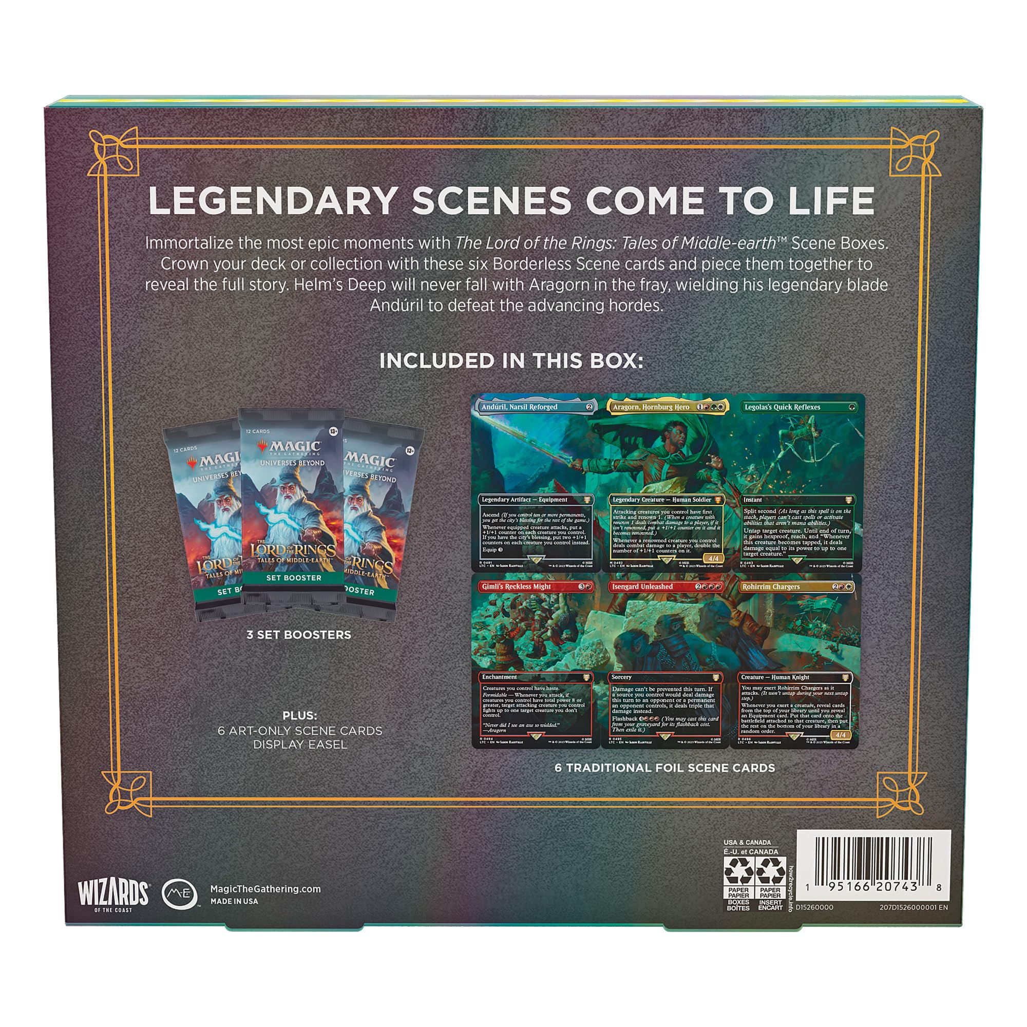 Foto 7 pulgar | Scene Box Magic The Gathering El Señor De Los Anillos Aragorn - Venta Internacional.