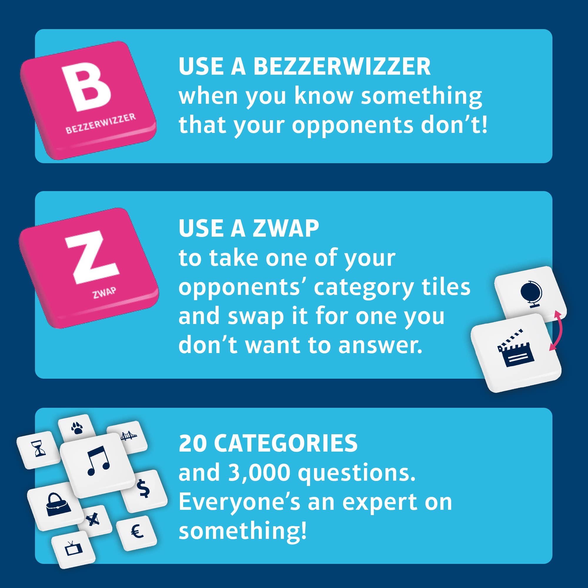 Foto 5 pulgar | Juego De Fiesta Bezzerwizzer Trivia Tactics Trickery Para Mayores De 14 Años - Venta Internacional.