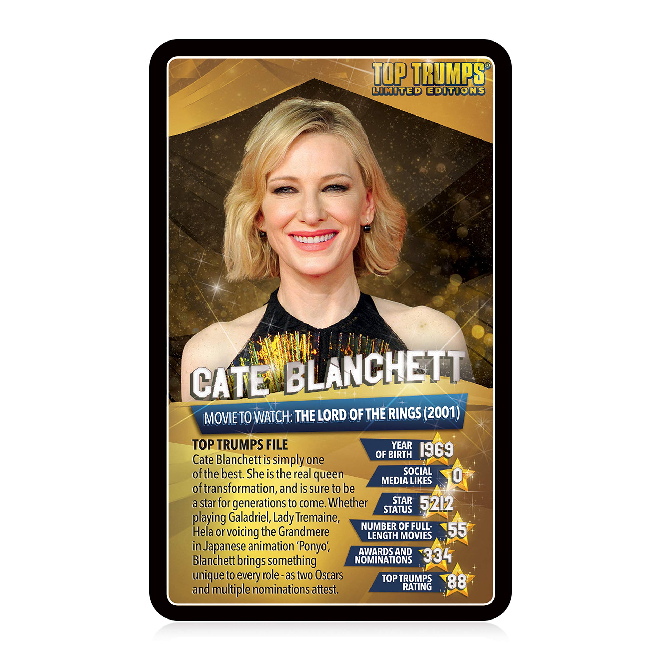 Foto 5 pulgar | Juego De Cartas Top Trumps Top 30: Estrellas De Cine, Familia, Niños Mayores De 6 Años - Venta Internacional.