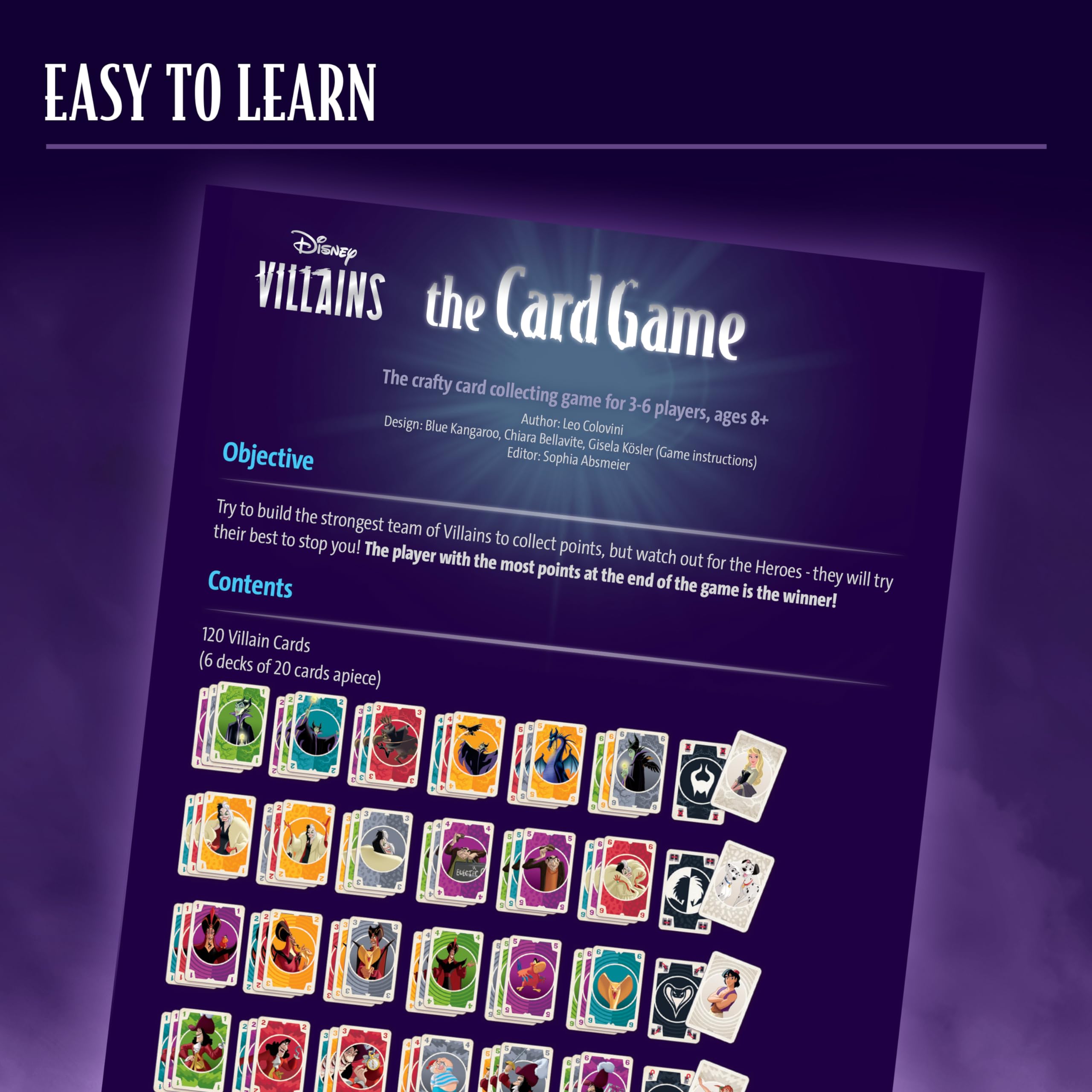 Foto 5 pulgar | Juego De Cartas Ravensburger Disney Villains Age 8+ Con 120 Cartas - Venta Internacional.