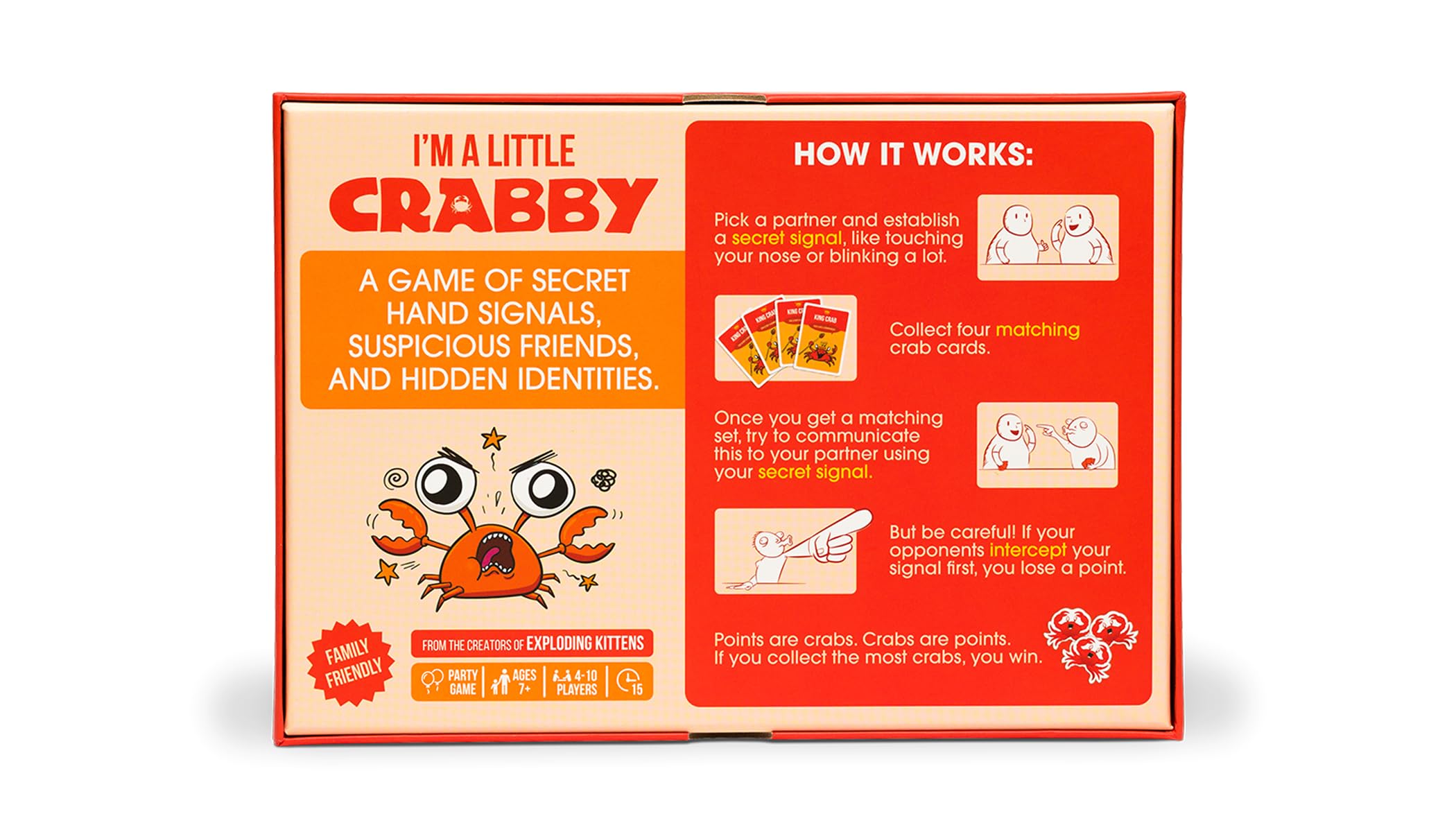 Foto 7 pulgar | Juego De Cartas Exploding Kittens I'm A Little Crabby Para 4 A 10 Jugadores - Venta Internacional.