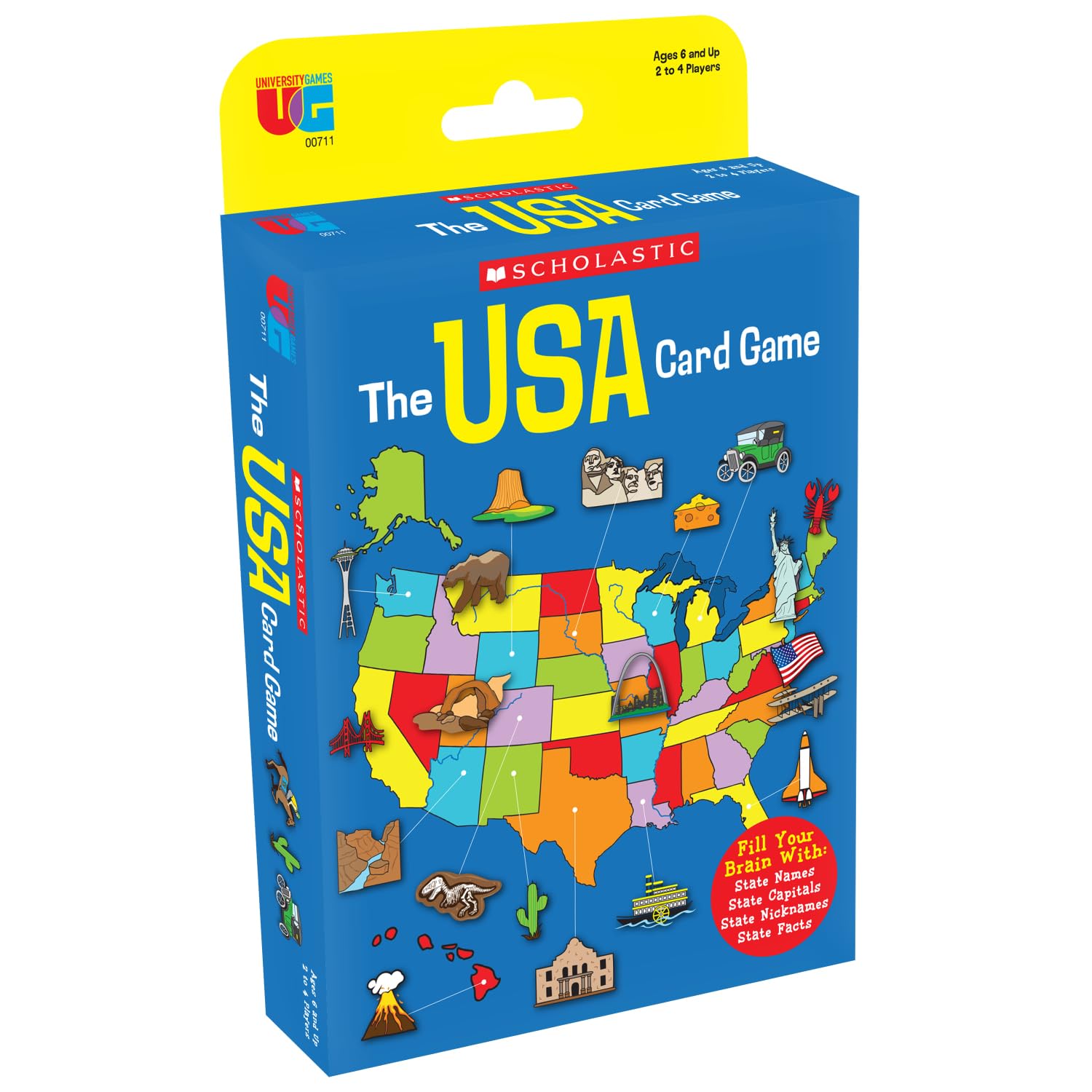 Foto 2 pulgar | Juego De Cartas University Games Scholastic Usa Travel 6+ Years - Venta Internacional.