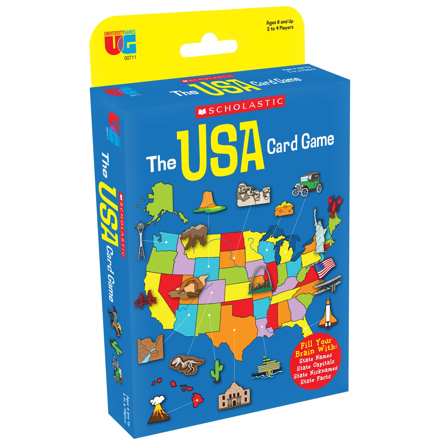 Juego De Cartas University Games Scholastic Usa Travel 6+ Years - Venta Internacional.