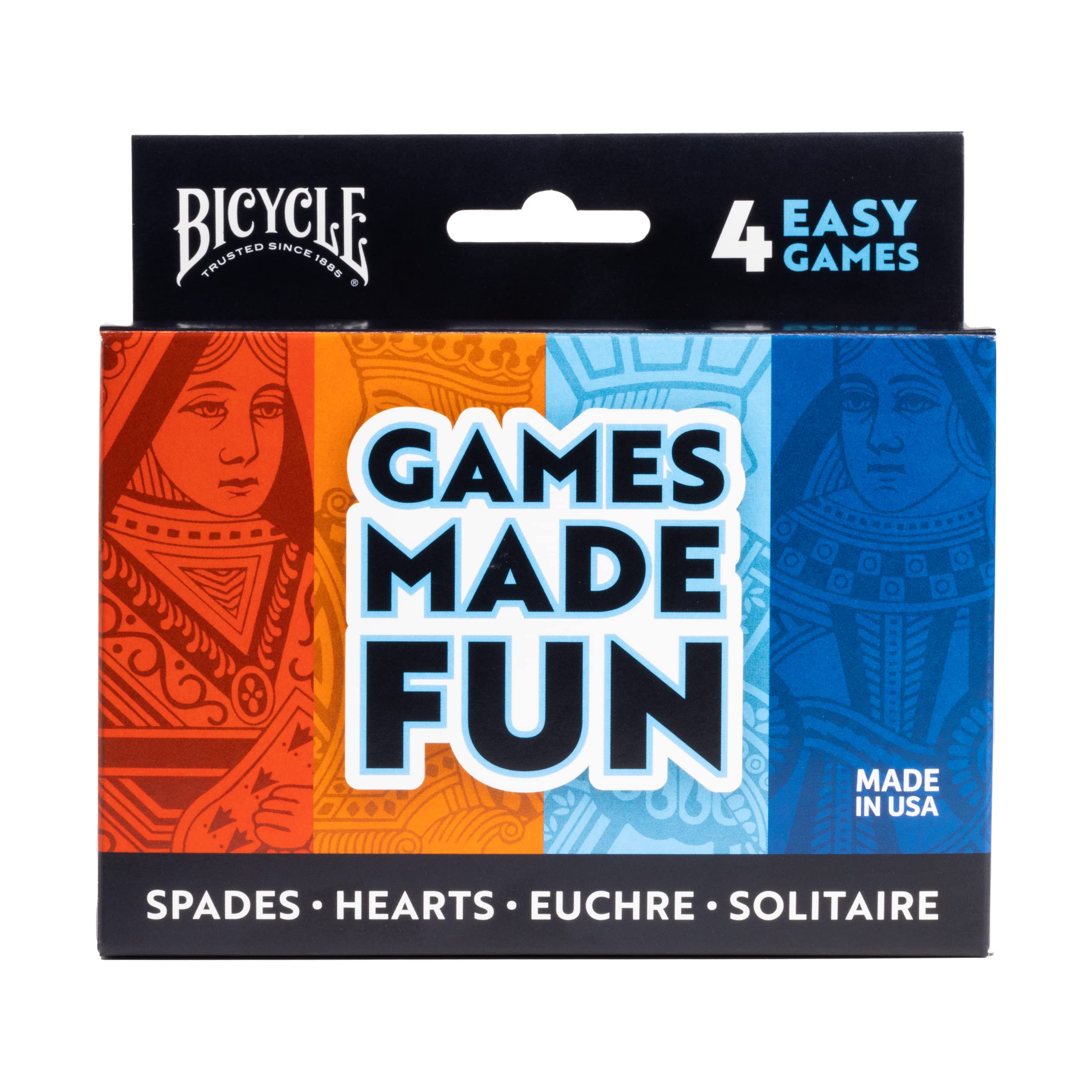 Foto 2 pulgar | Juego De Cartas Bicycle 4 En 1: Euchre, Hearts, Spades Y Solitaire - Venta Internacional.