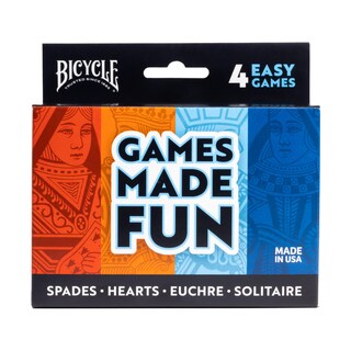 Foto 1 | Juego De Cartas Bicycle 4 En 1: Euchre, Hearts, Spades Y Solitaire - Venta Internacional.