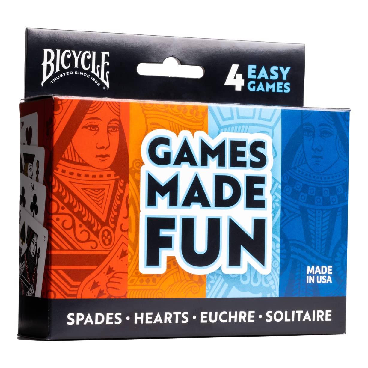 Foto 3 pulgar | Juego De Cartas Bicycle 4 En 1: Euchre, Hearts, Spades Y Solitaire - Venta Internacional.