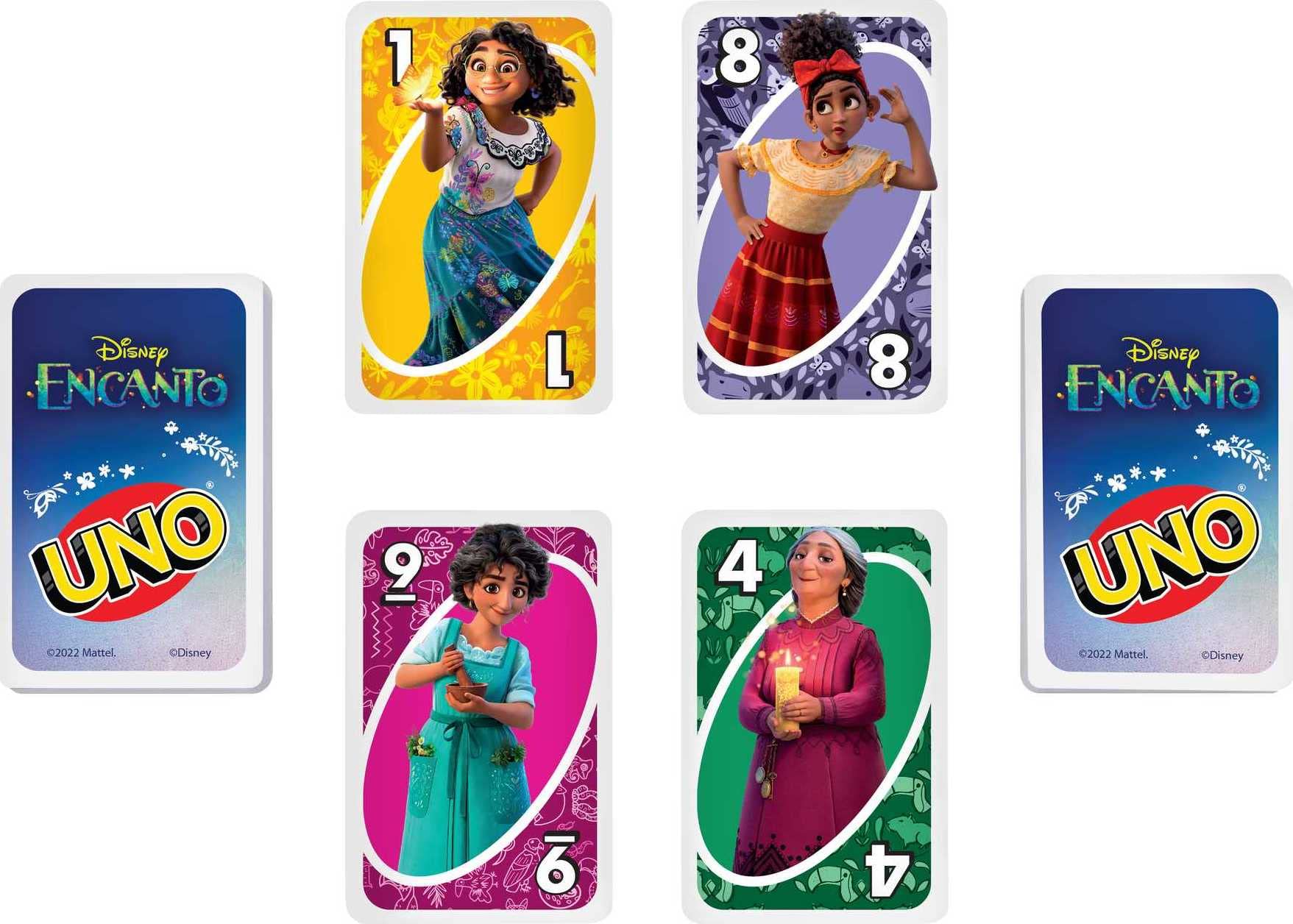 Foto 3 pulgar | Juego De Cartas Mattel Games Uno Disney Encanto Para Niños Y Adultos Y Familia - Venta Internacional.