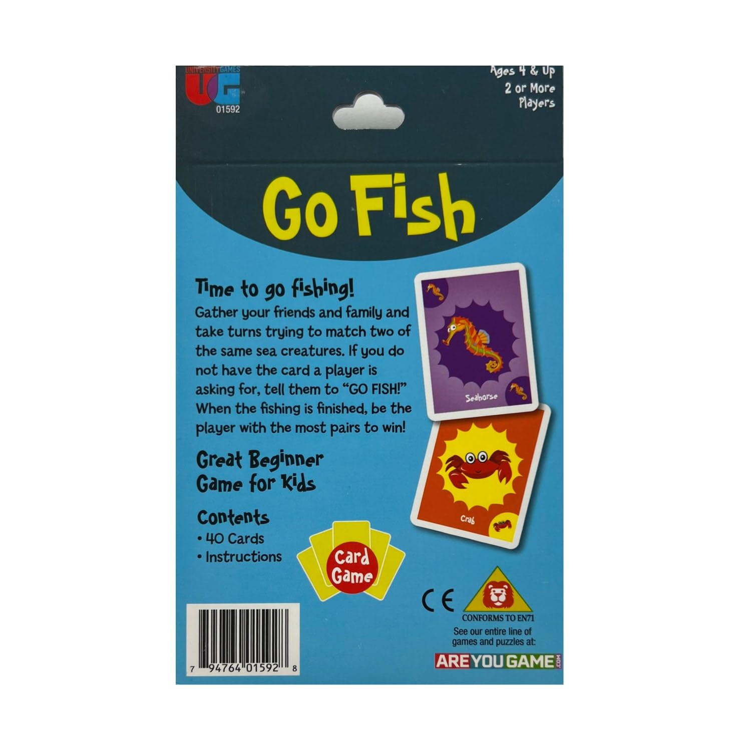 Foto 3 pulgar | Juego De Cartas University Games Go Fish Jumbo Size Para Niños Mayores De 4 Años - Venta Internacional.