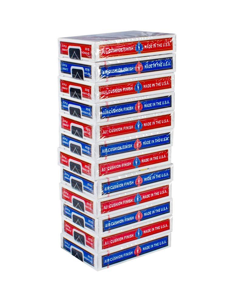 Foto 5 pulgar | Juego De Cartas Para Bicicleta Jumbo Index, Paquete De 12, Rojo Y Azul - Venta Internacional.