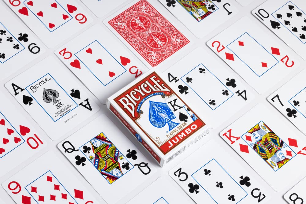 Foto 6 pulgar | Juego De Cartas Para Bicicleta Jumbo Index, Paquete De 12, Rojo Y Azul - Venta Internacional.