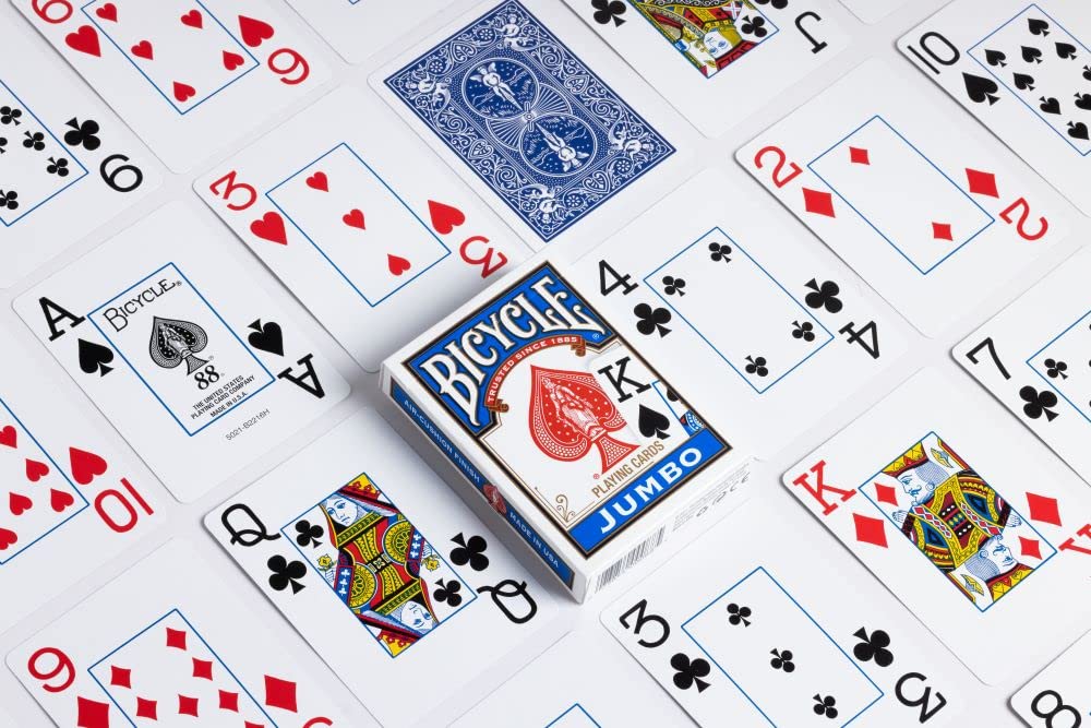 Foto 7 pulgar | Juego De Cartas Para Bicicleta Jumbo Index, Paquete De 12, Rojo Y Azul - Venta Internacional.