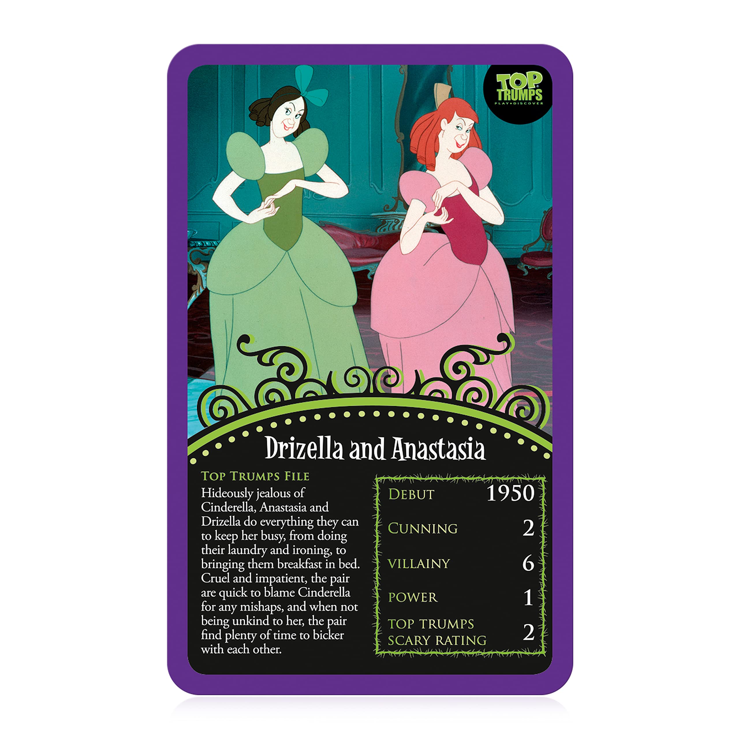 Foto 3 pulgar | Juego De Cartas Top Trumps Disney Wickedly Devious Family 6+ Kids - Venta Internacional.