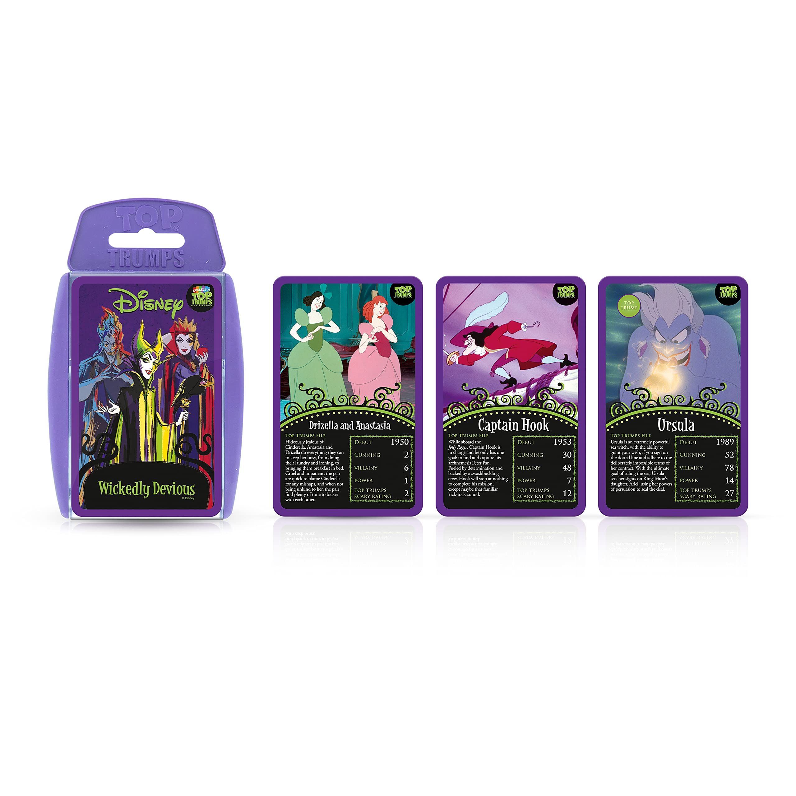 Foto 6 pulgar | Juego De Cartas Top Trumps Disney Wickedly Devious Family 6+ Kids - Venta Internacional.