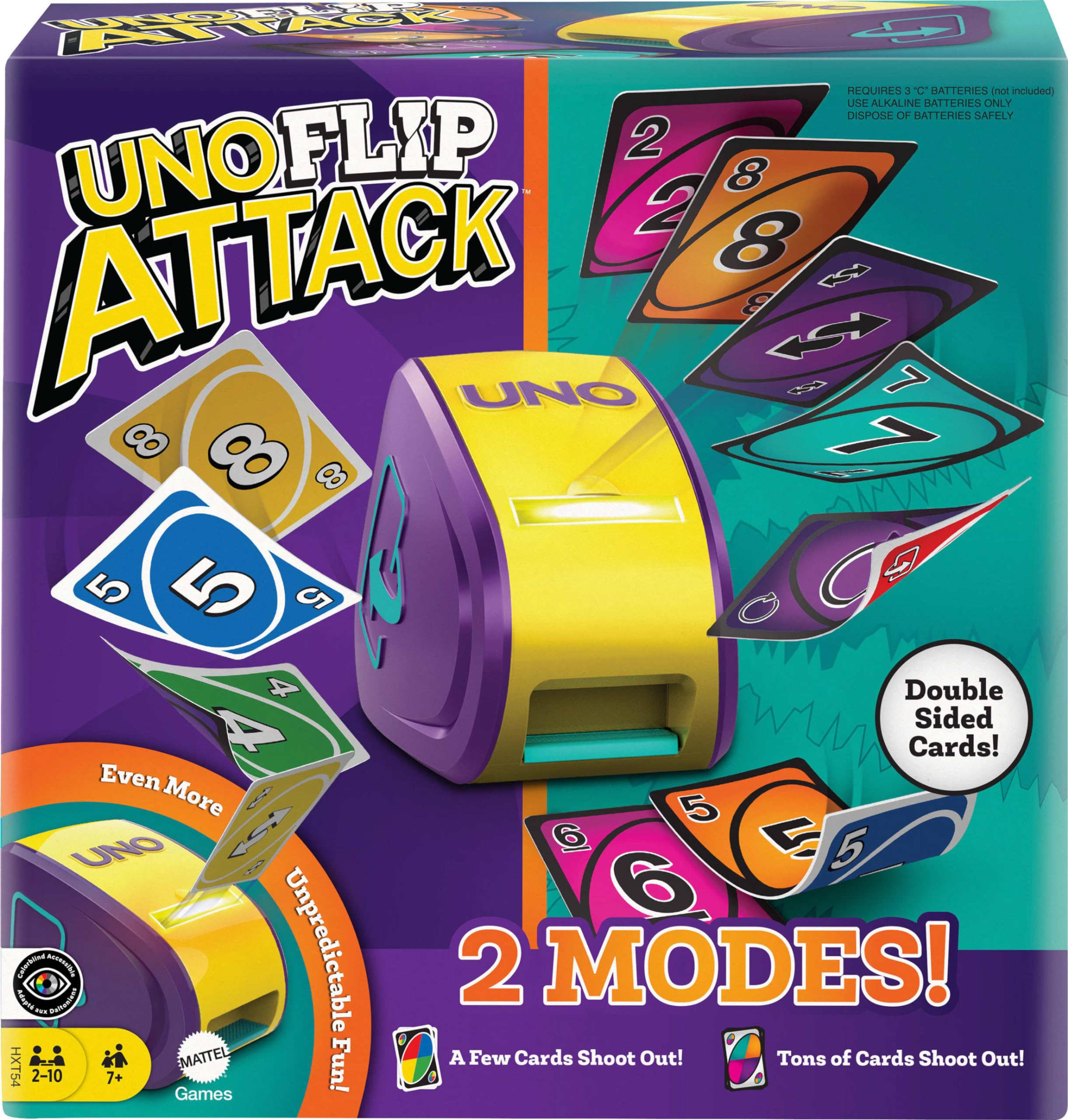 Foto 2 pulgar | Juego De Cartas Mattel Games Uno Flip Attack Para Niños Y Adultos - Venta Internacional.