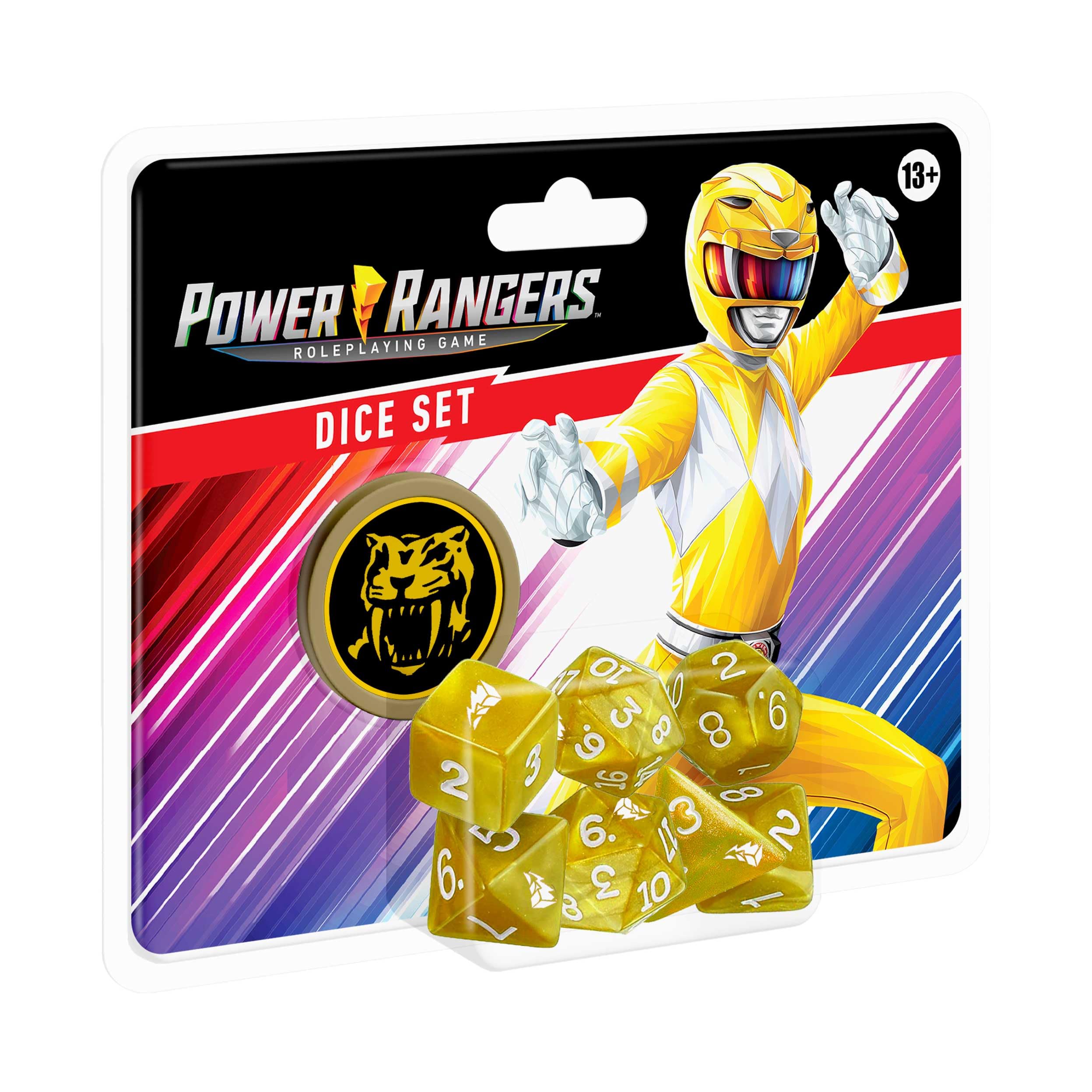 Juego De Dados Renegade Game Studios Power Rangers Amarillo De 8 Piezas - Venta Internacional.