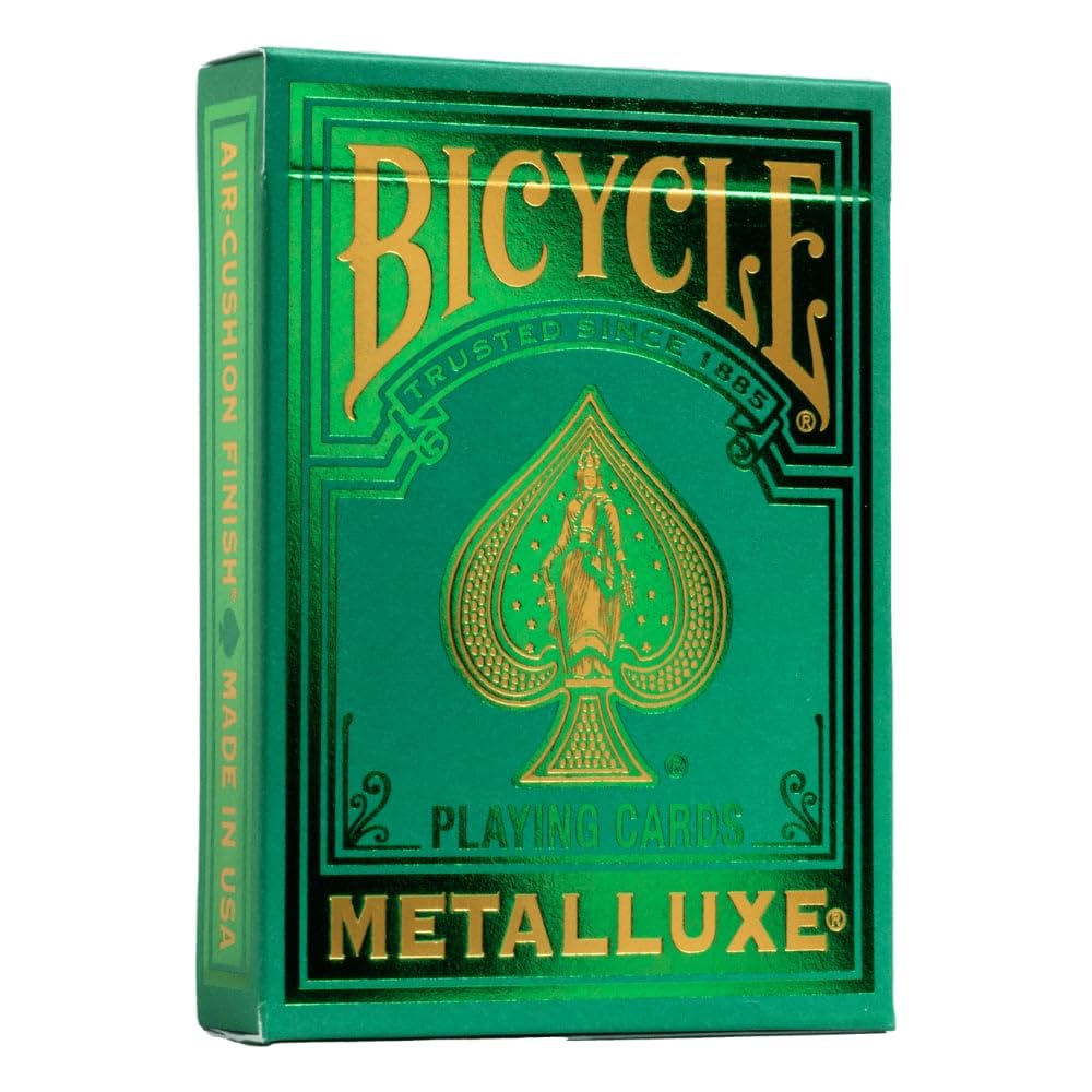 Foto 2 pulgar | Bicicleta De Juego De Cartas Metalluxe, Tamaño Póker Verde - Venta Internacional.