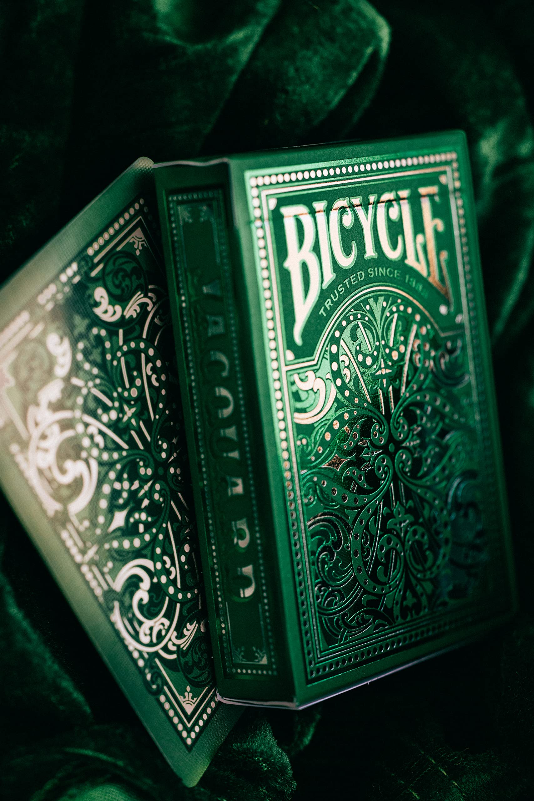 Foto 4 pulgar | Juego De Cartas Para Bicicleta Jacquard Premium, Plateado Y Verde - Venta Internacional.
