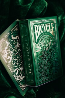 Foto 3 | Juego De Cartas Para Bicicleta Jacquard Premium, Plateado Y Verde - Venta Internacional.