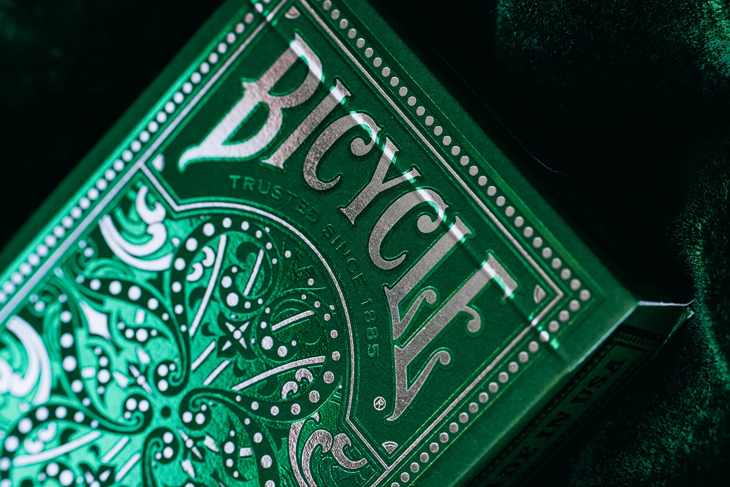 Foto 7 pulgar | Juego De Cartas Para Bicicleta Jacquard Premium, Plateado Y Verde - Venta Internacional.