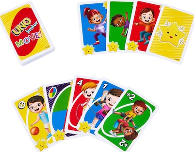 Foto 3 | Juego De Cartas Mattel Games Uno Junior Move! Para Niños - Venta Internacional.