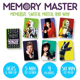 Foto 2 | Juego De Cartas Aquarius Beetlejuice Memory Master Para 4 Jugadores - Venta Internacional.