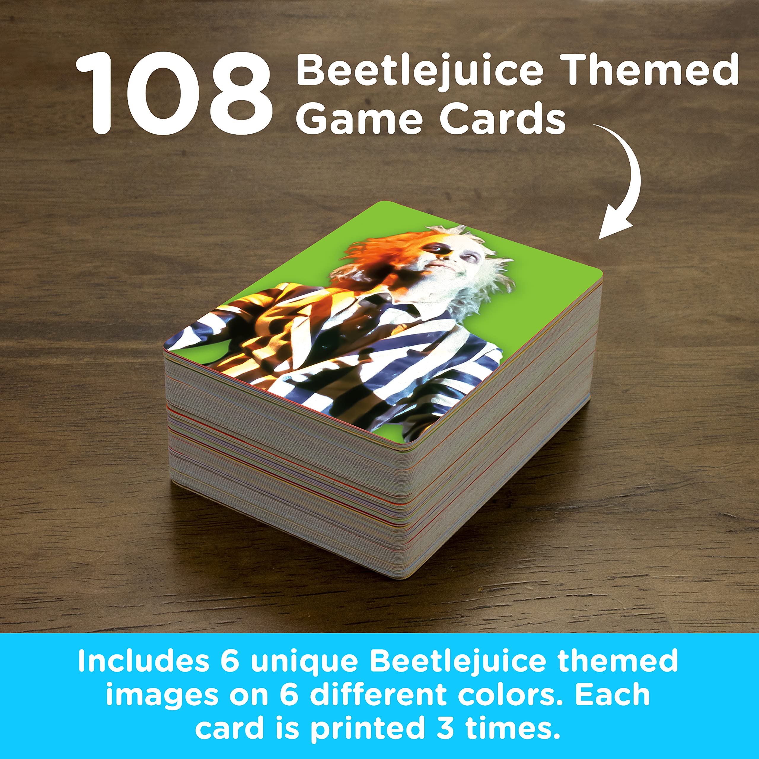 Foto 5 pulgar | Juego De Cartas Aquarius Beetlejuice Memory Master Para 4 Jugadores - Venta Internacional.