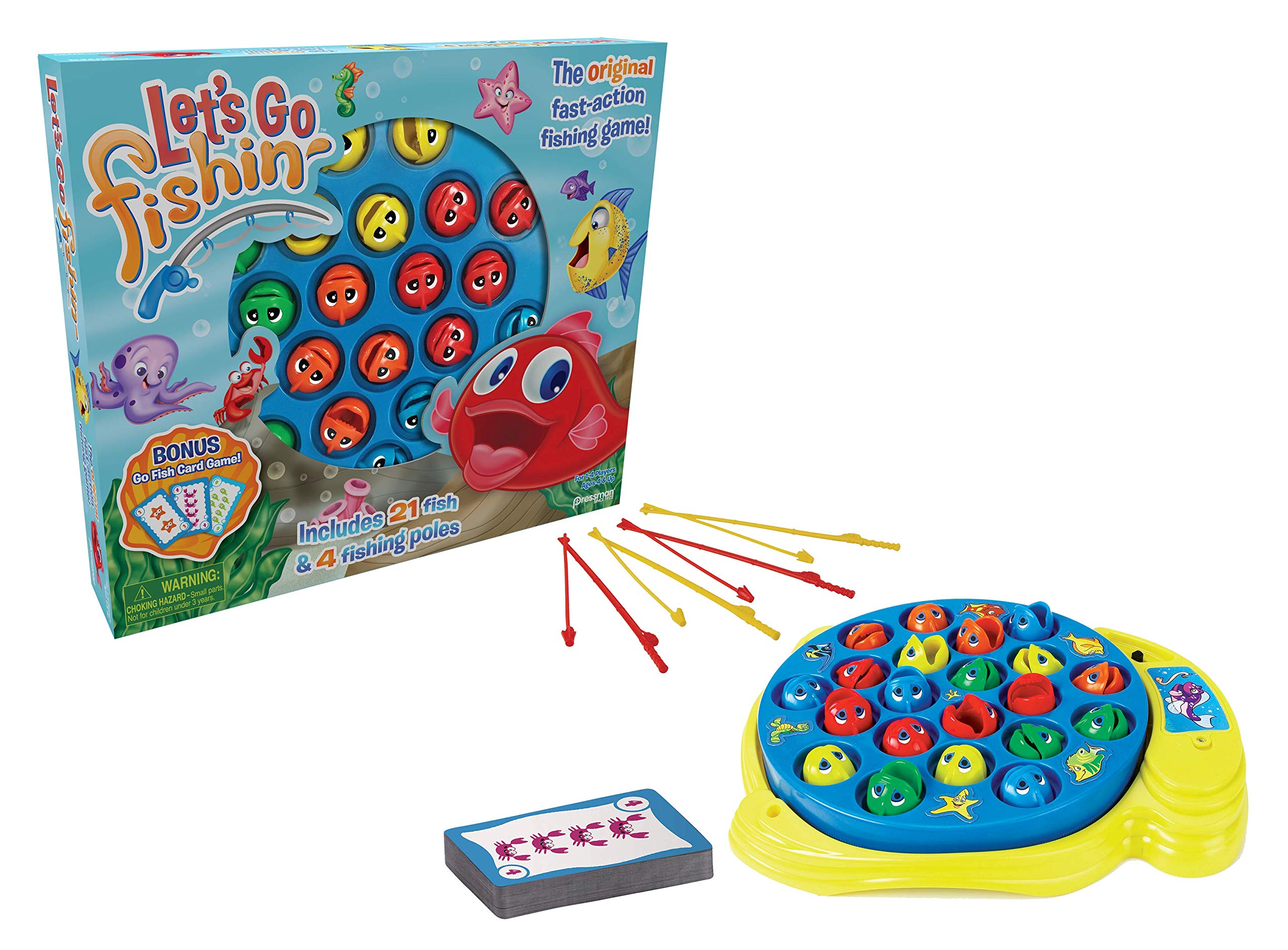 Foto 4 pulgar | Combo Let's Go Fishin' De Game Pressman Con Tarjeta Go Fish De 58 Cm - Venta Internacional.