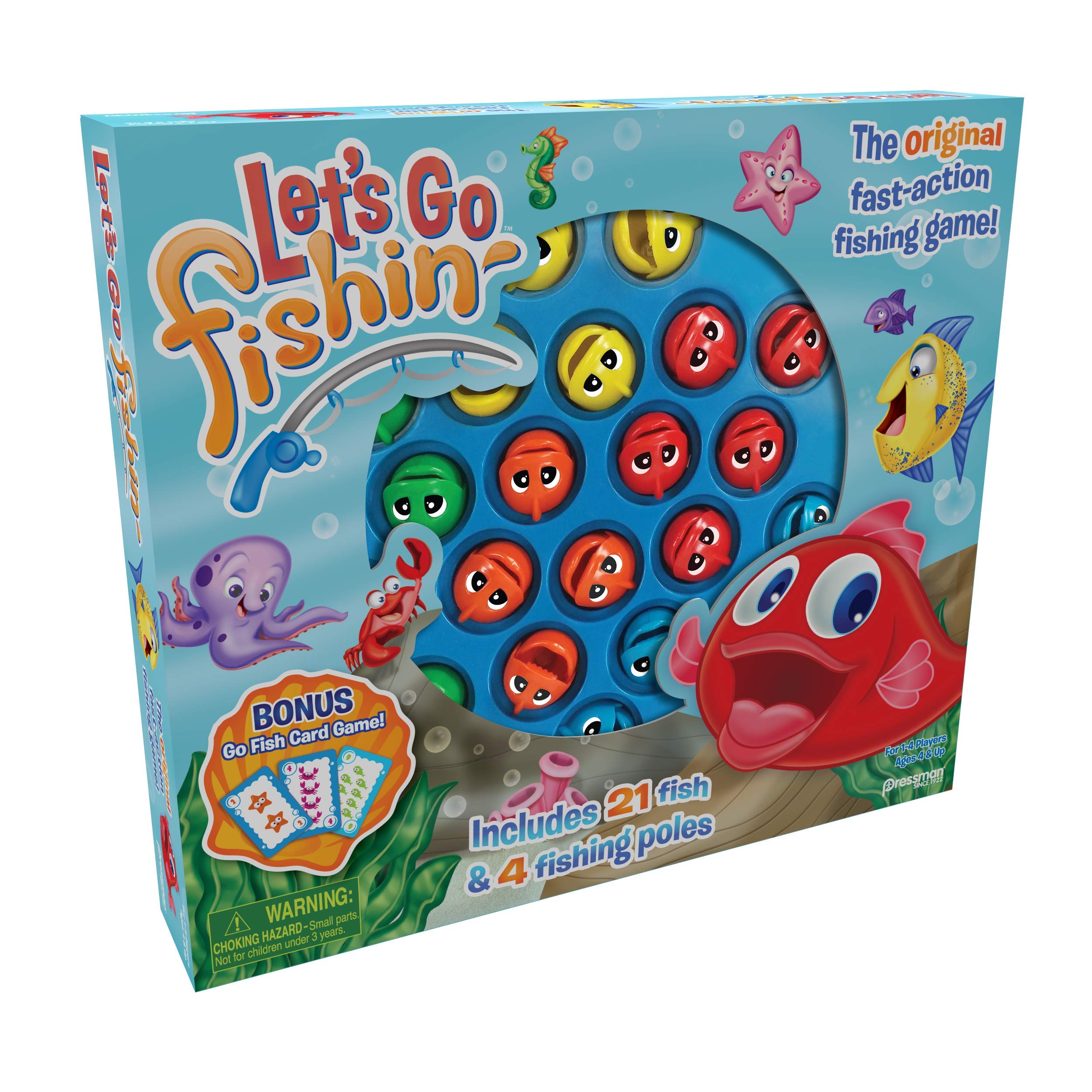 Foto 5 pulgar | Combo Let's Go Fishin' De Game Pressman Con Tarjeta Go Fish De 58 Cm - Venta Internacional.