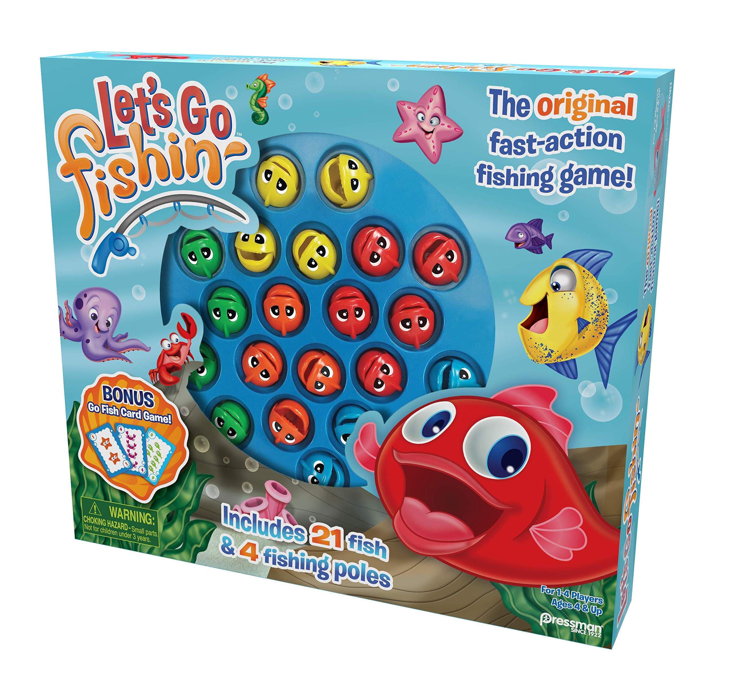 Foto 6 pulgar | Combo Let's Go Fishin' De Game Pressman Con Tarjeta Go Fish De 58 Cm - Venta Internacional.