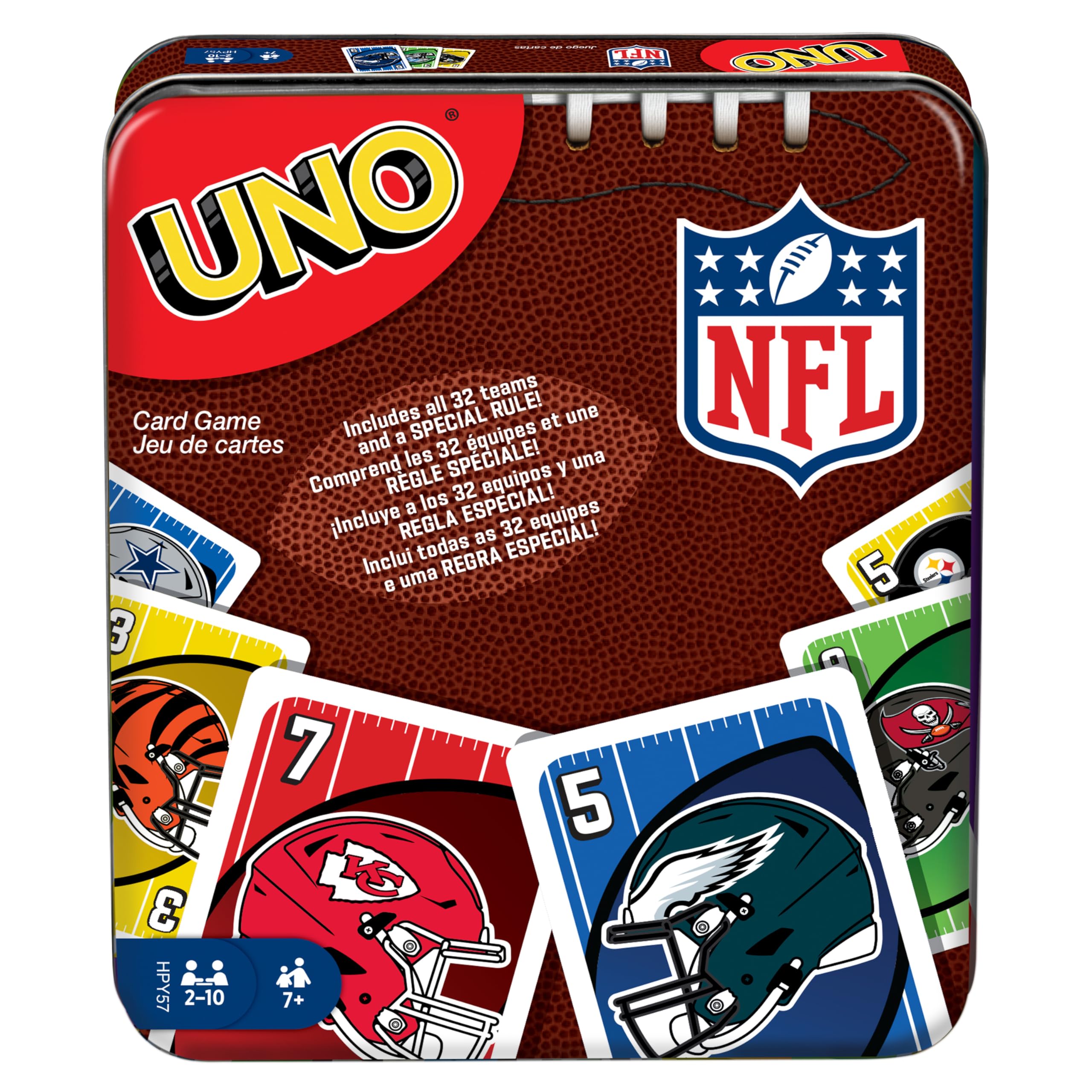 Foto 2 pulgar | Juego De Cartas Mattel Games Uno Nfl Con Logotipos Y Reglas Del Equipo De La Nfl - Venta Internacional.