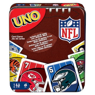Foto 1 | Juego De Cartas Mattel Games Uno Nfl Con Logotipos Y Reglas Del Equipo De La Nfl - Venta Internacional.