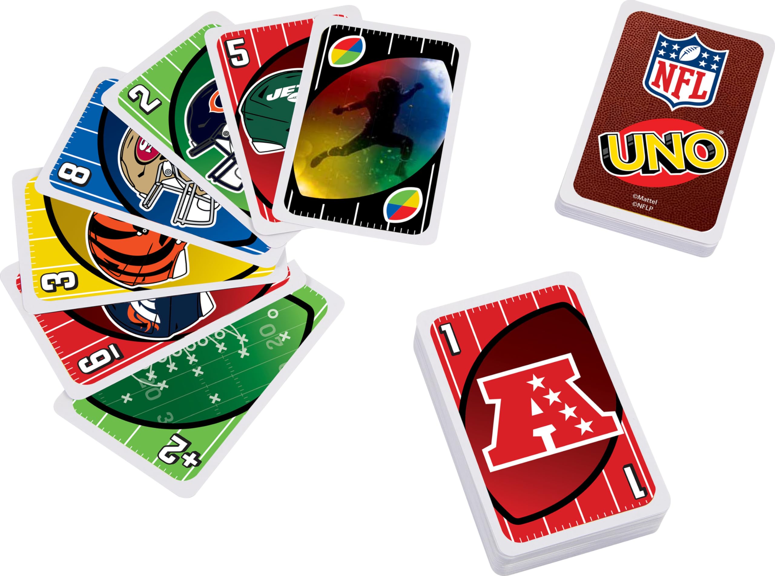 Foto 4 pulgar | Juego De Cartas Mattel Games Uno Nfl Con Logotipos Y Reglas Del Equipo De La Nfl - Venta Internacional.