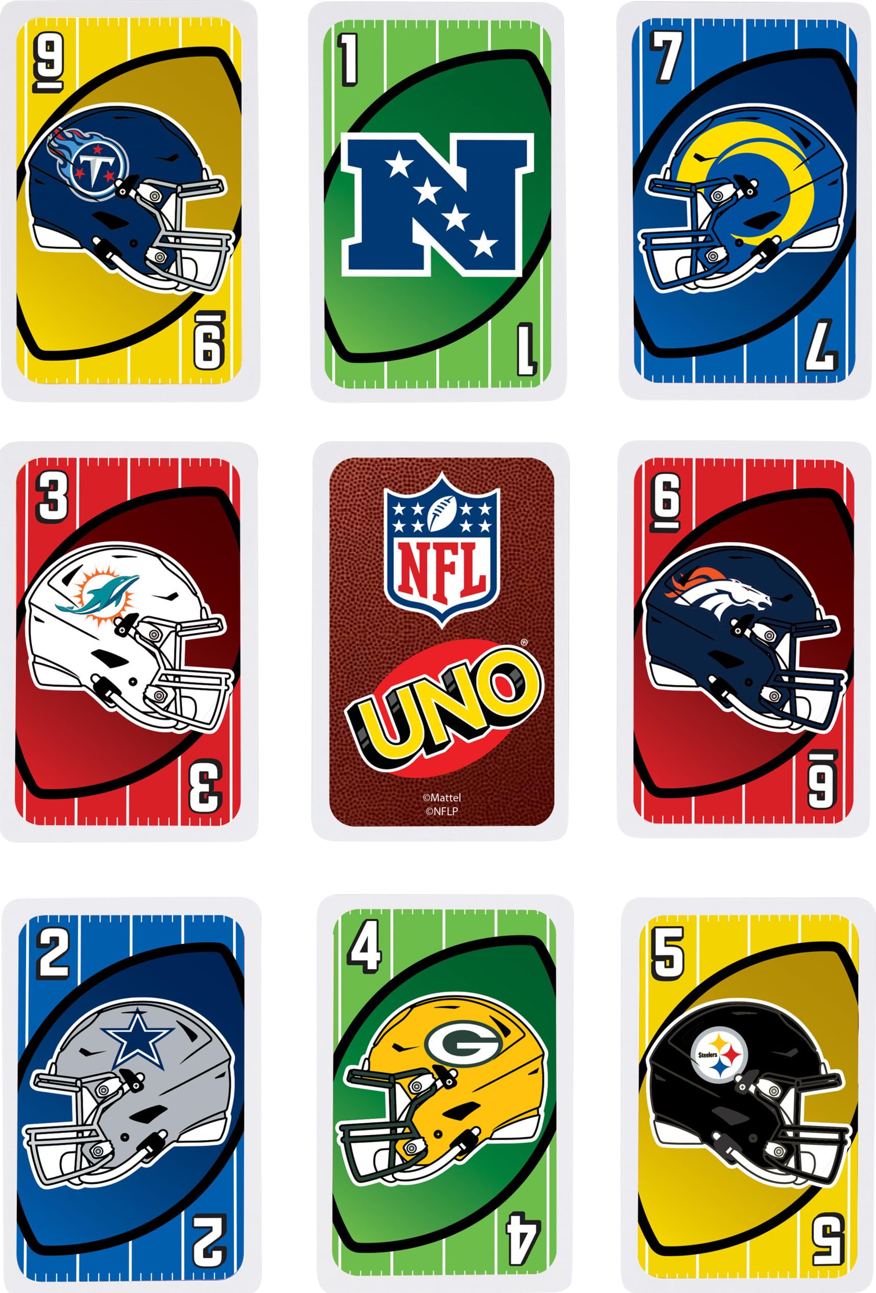 Foto 7 pulgar | Juego De Cartas Mattel Games Uno Nfl Con Logotipos Y Reglas Del Equipo De La Nfl - Venta Internacional.