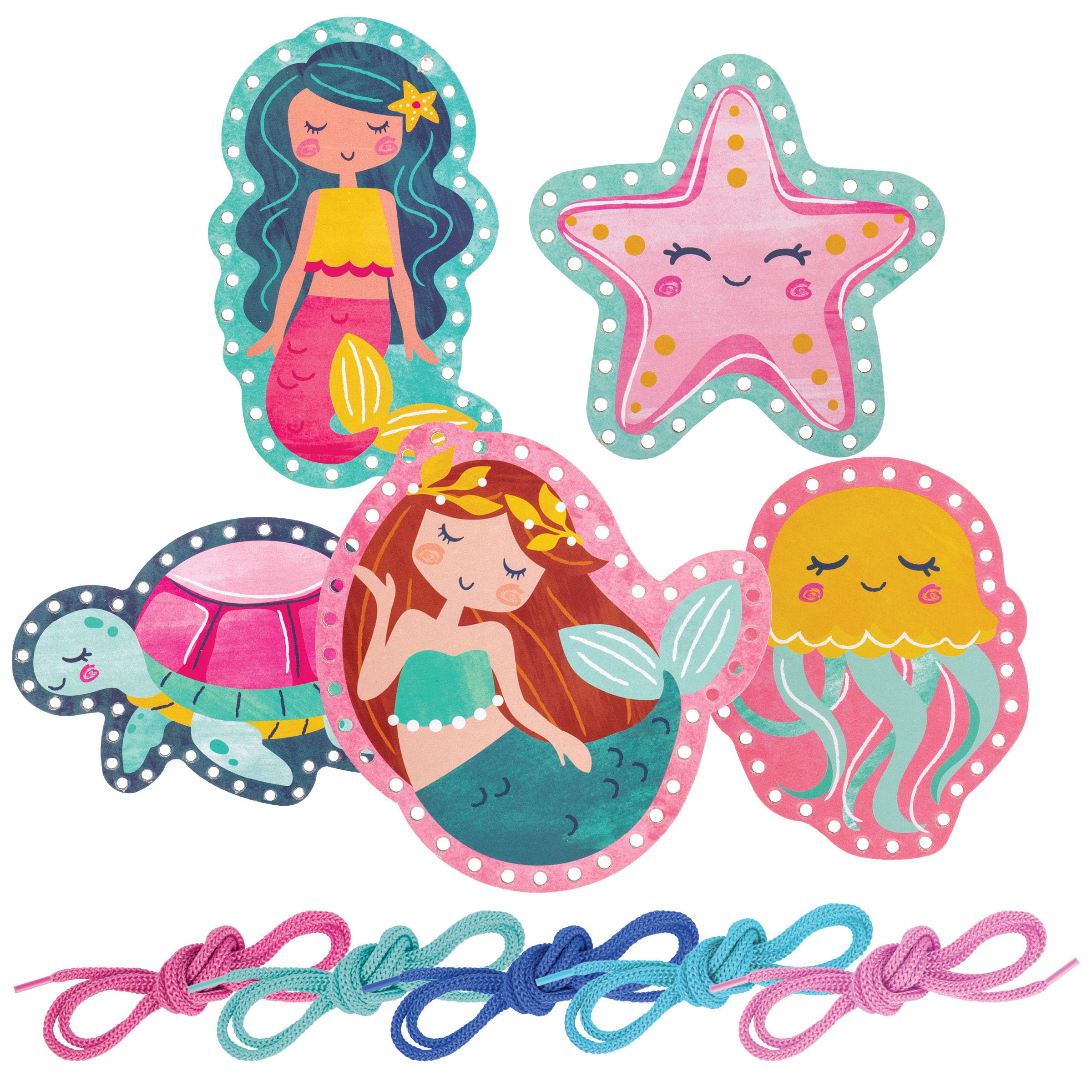 Foto 2 pulgar | Lacing Cards Stephen Joseph Mermaid Con Bolsa Con Cierre Para Niños - Venta Internacional.