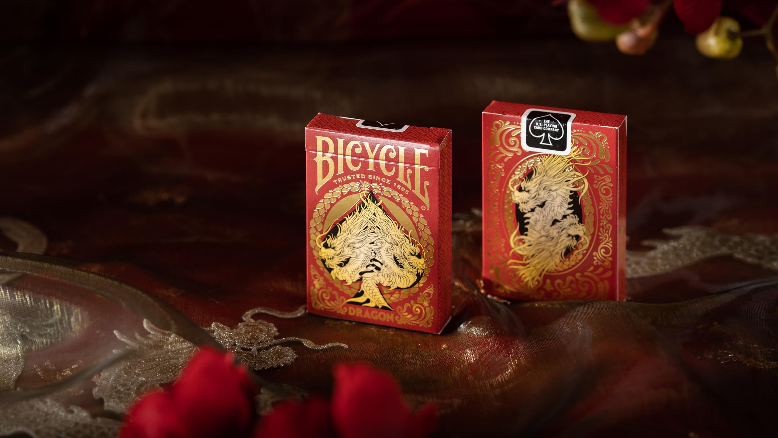 Foto 3 pulgar | Juego De Cartas Para Bicicleta, Dragón Rojo, Lámina Dorada, Premium, 1 Baraja - Venta Internacional.