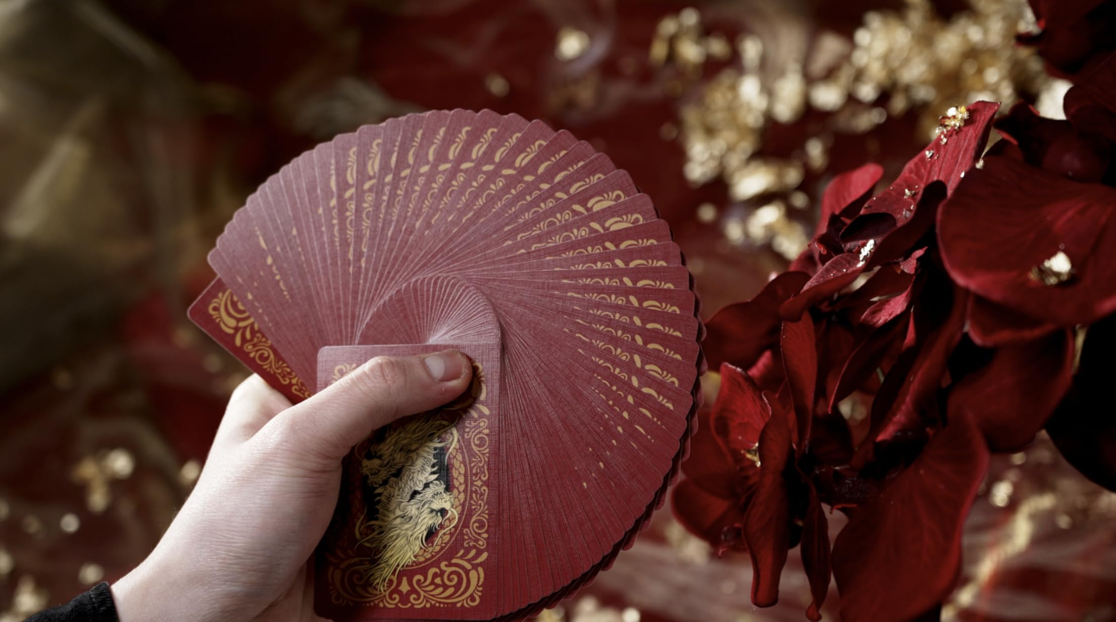 Foto 4 pulgar | Juego De Cartas Para Bicicleta, Dragón Rojo, Lámina Dorada, Premium, 1 Baraja - Venta Internacional.