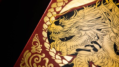 Foto 6 | Juego De Cartas Para Bicicleta, Dragón Rojo, Lámina Dorada, Premium, 1 Baraja - Venta Internacional.