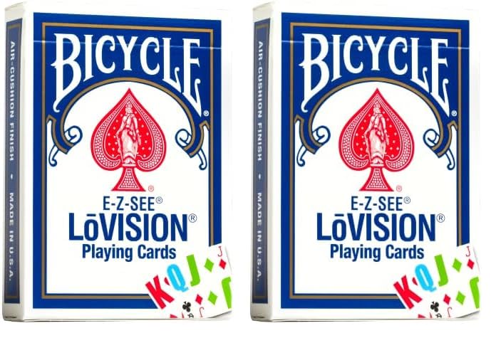 Bicicleta Con Baraja De Cartas E-z See/lo-vision Para Personas Con Discapacidad Visual - Venta Internacional.