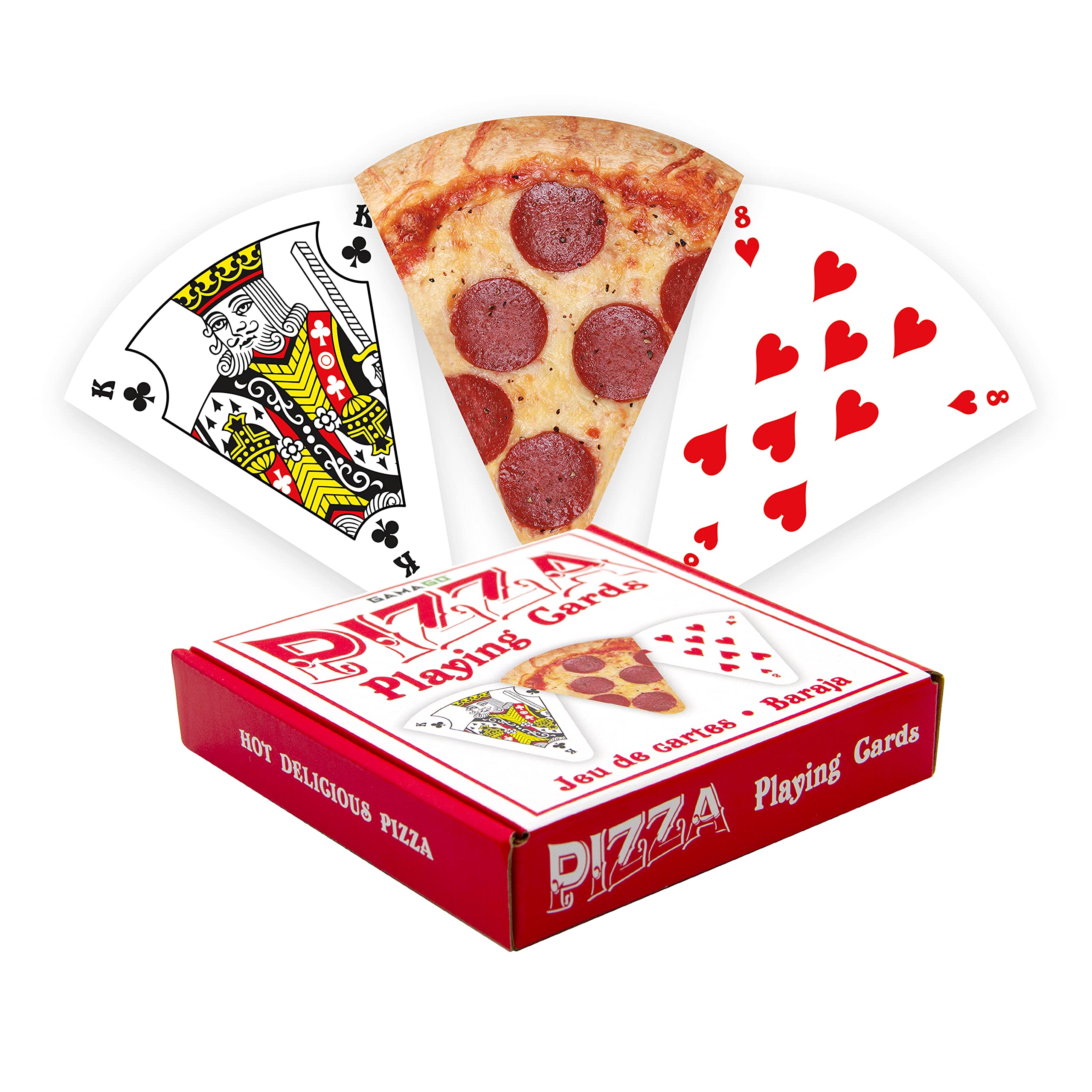 Foto 2 pulgar | Baraja Gamago Con Forma De Pizza Para Juegos De Cartas - Venta Internacional.