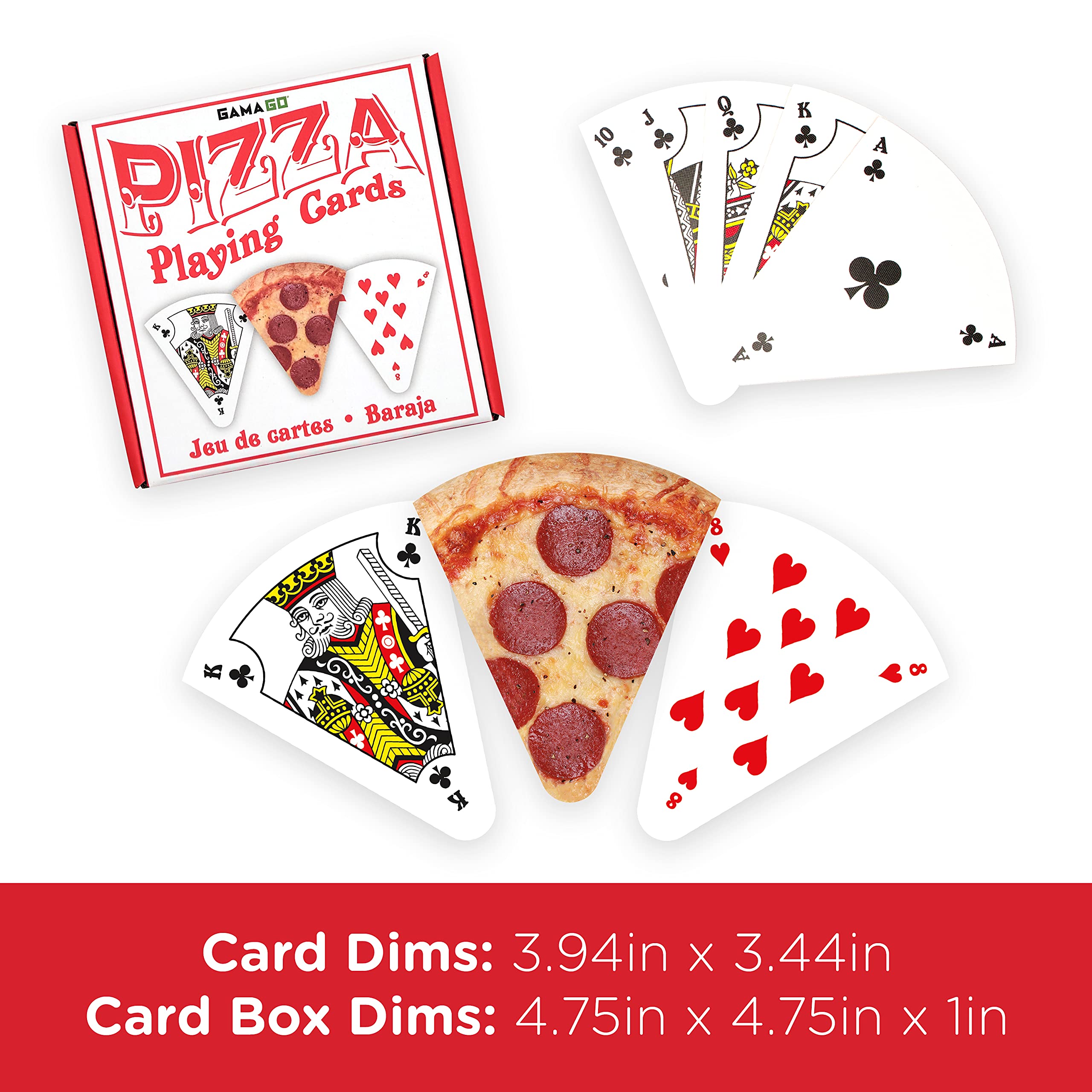 Foto 3 pulgar | Baraja Gamago Con Forma De Pizza Para Juegos De Cartas - Venta Internacional.