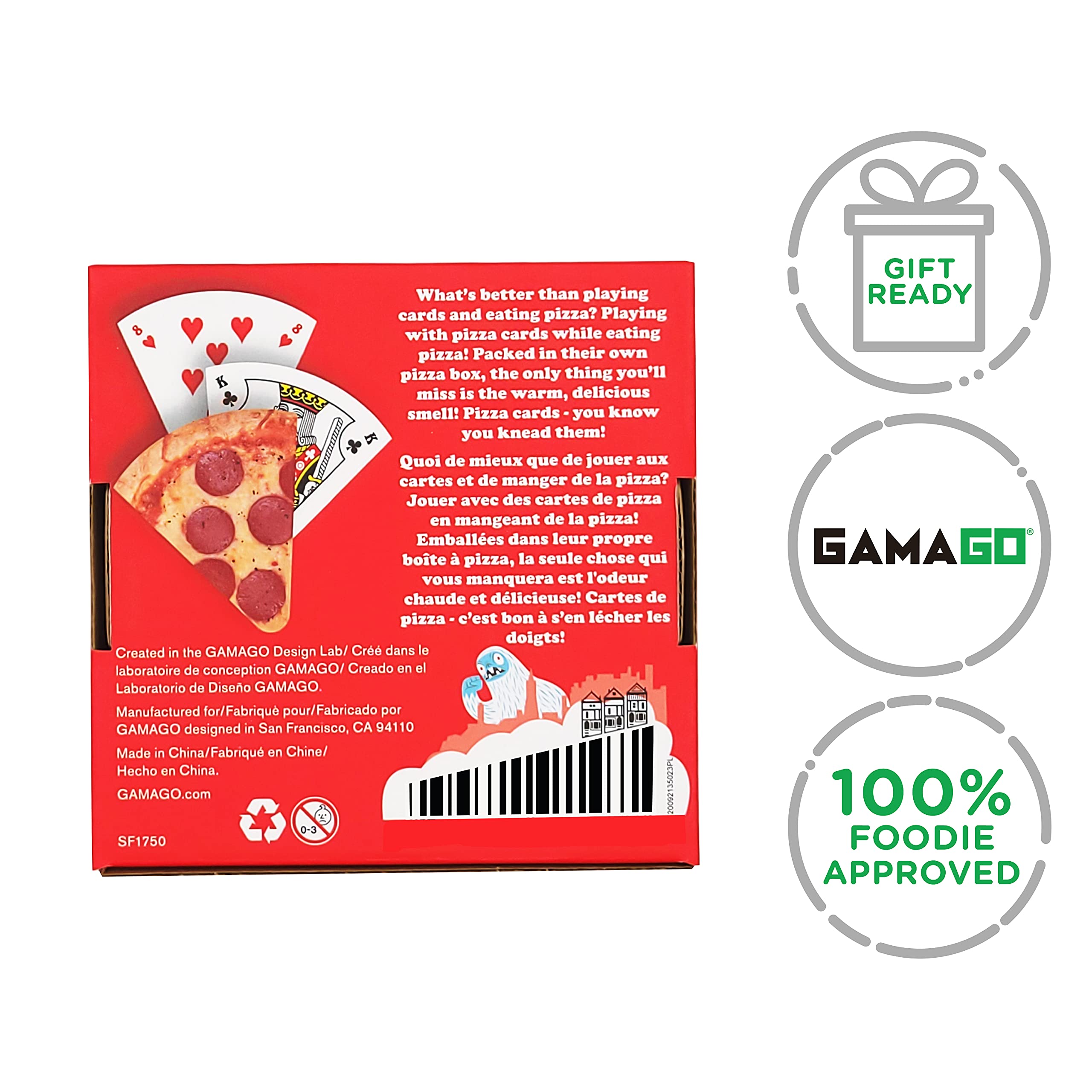 Foto 8 pulgar | Baraja Gamago Con Forma De Pizza Para Juegos De Cartas - Venta Internacional.