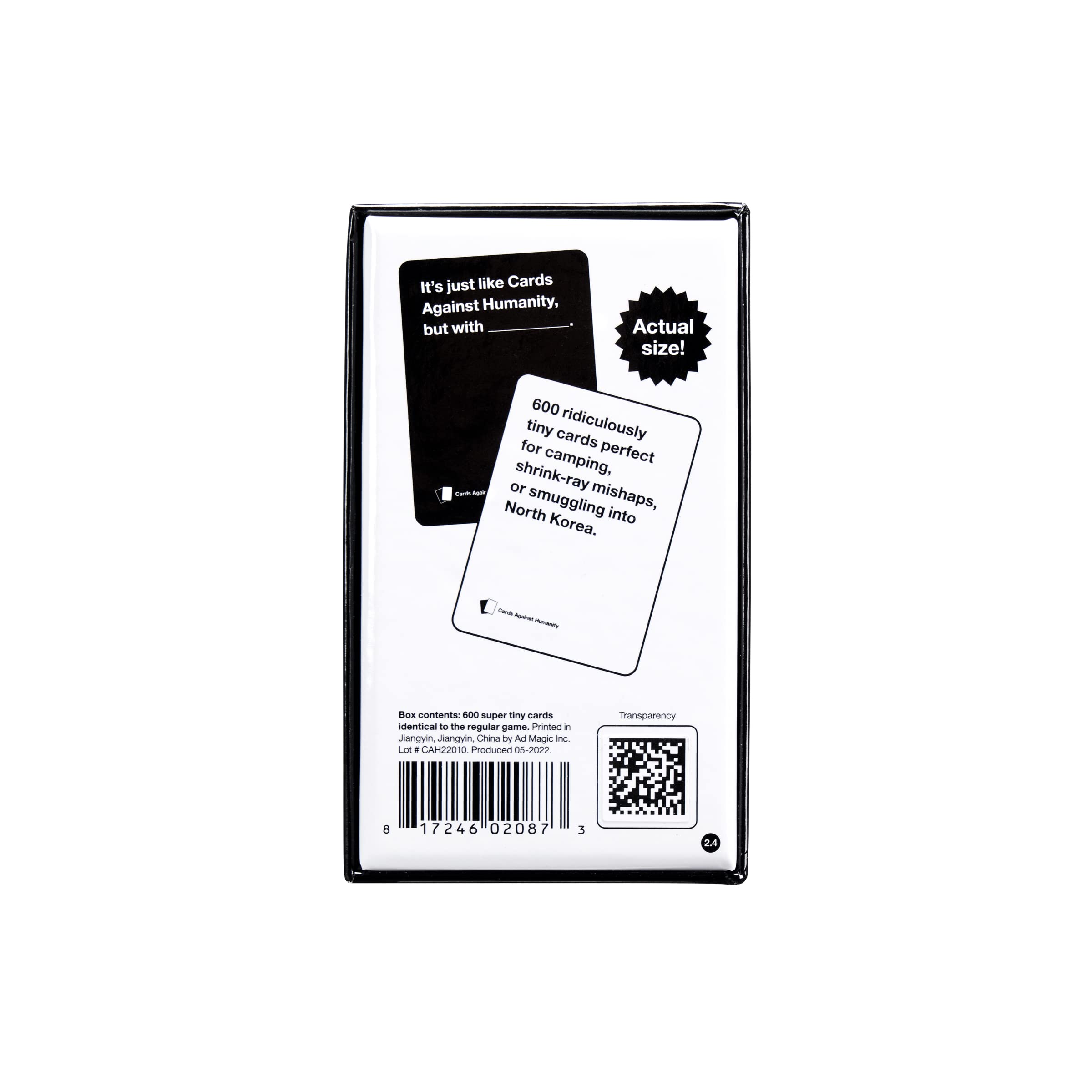 Foto 7 pulgar | Juego De Cartas Against Humanity Tiny Edition Con 600 Cartas - Venta Internacional.